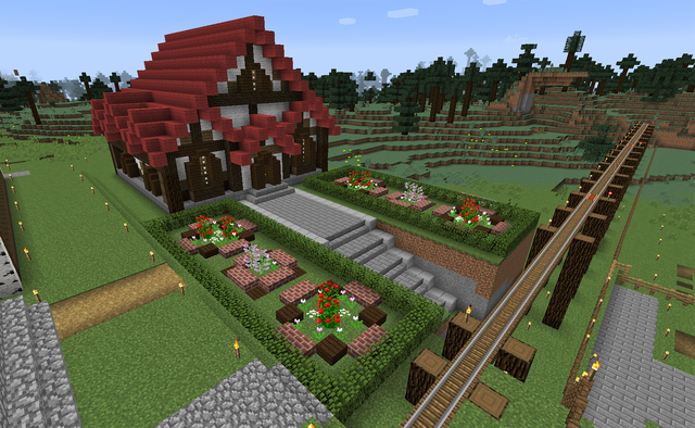 Part196 赤い屋根に似合うお花を植えよう 村役場の花壇づくり めちゃクラ
